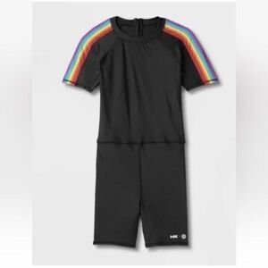 HUMANKIND PRIDE SWIM BATHING SUIT UNISUIT  Rainbow Unisex GAY BEACHWEAR Small